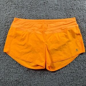 Oiselle Running Shorts Womens Orange Athletic Performance Size 10 sporty walking